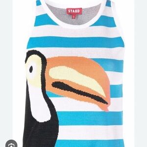 Staud Toucan Striped Tank Top M